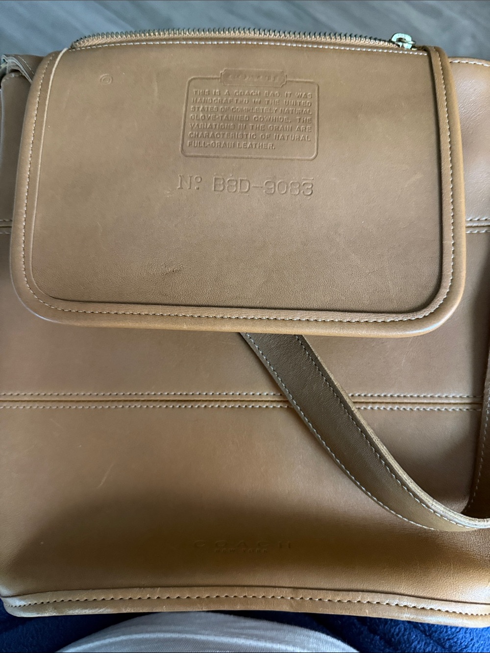 Coach 9083 vintage legacy bucket bag shoulder purse light tan leather brown - Picture 15 of 15
